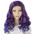 Anogol Wig Cap Long Purple Wig for Kids Natural Wavy Comic Synthetic Wig for Anime