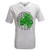 Traditional Craft White Ireland Green Shamrock V Neck T Shirt  Medium