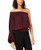 Bar III   One Shoulder Top   Black Currant   L
