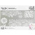 Martha Stewart Crafts Laser  Cut Adhesive Stencil  1 Sheet   12  x 7 75   Elegant Floral