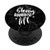 Strong Women Lift Workout Motivation Black Marble Pattern PopSockets Grip and Stand for Phones and Tablets