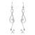 925 Sterling Silver Treble G Clef Musical Note Music Lover Curvy Design Dangle Hook Earrings 2 2