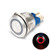 MGI SpeedWare Billet Push Button Switch 22mm with Socket  3A 12vDC Ring LED  Latching  Red