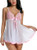 Avidlove Women Bridal Lingerie White Lace Babydoll Splicing Chemise V Neck Sleepwear White L