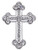 Alilang Silvery Tone Clear Crystal Colored Rhinestones Holy Cross Brooch Pin