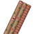 Hallmark Sustainable Christmas Wrapping Paper with Cut Lines on Reverse  3 Rolls  90 sq  ft  ttl  Kraft with Santas  Trees  Stripes