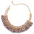 Shop LC Delivering Joy Bib Choker Glass Goldtone Purple Statement Necklace for Women Fashion Jewelry 13 19