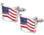FIBO STEEL American Flag Cufflinks for Men Business Wedding 1 Pair