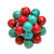 AeraVida Unique Handmade Front Cluster Simulated Turquoise and Reconstructed Red Coral Organic Ring