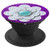 Paper Flower Hearts Designs Teal  Purple Background PopSockets Grip and Stand for Phones and Tablets