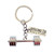Barbell and Strong is Beautiful Keychain  Big Barbell