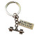 Barbell and Mind Over Matter Keychain  Straight Barbell