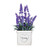 YAPA Potted Lavender Flowers  Small Artificial Plants   Fake Purple Flower with White Ceramic Vase for Home  Party   Wedding Décor
