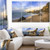 Designart Beautiful Sunset Over Algarve Portugal-Extra Large Seashore Canvas Art-48x28 4 Piece-PT11307-271, 28'' H x 48'' W x 1'' D 4P