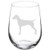 Wine Glass Goblet Vizsla  17 oz Stemless