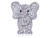 Alilang Silvery Tone Iridescent Clear Crystal Colored Rhinestones Elephant Brooch Pin