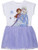 Disney Frozen Elsa Anna Little Girls Short Sleeve Summer Dress 5 White Purple