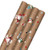 Hallmark Kraft Christmas Wrapping Paper for Kids with Cut Lines on Reverse  4 Rolls  88 sq  ft  ttl  Penguins  Santa  Snowmen  Polka Dots