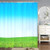 BLEUM CADE Nature Scenery Shower Curtain Grassland Blue Sky Shower Curtain Durable Mildew Resistant Waterproof with 12 Hooks
