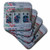 3dRose Florene Flowers for Mah Jongg Coaster, Soft, Set of 8