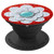 Paper Flower Hearts Designs Teal  Red Background PopSockets Grip and Stand for Phones and Tablets