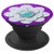 Paper Flower Hearts Designs Teal  Violet Purple Background PopSockets Grip and Stand for Phones and Tablets