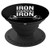 Iron Sharpens Iron Proverbs Weightlifting Lifting Bible God PopSockets Grip and Stand for Phones and Tablets
