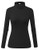 Herou Women s Long Sleeve Lightweight Soft Pullover Turtleneck Tops  01 Black  Medium