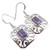 SilverStarJewel 925 Solid Silver Purple Amethyst Celtic Dangling Earrings 1 4