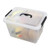 Cand 12 Quart Plastic Bin with Black Handle  Latching Boxes  Set of 1