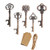 AMERRY 20Pcs Key Bottle Openers Antique Copper Skeleton Keys Wedding Favors Birthday Party Gifts  10Styles Bronze