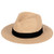 Panama Straw Hat Womens Sun Hats Summer Wide Brim Floppy Fedora Beach Cap UPF50   A04 Brown