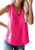 Women s V Neck Lace Trim Tank Tops Casual Loose Sleeveless Blouse Shirts Hot Pink Women s V Neck Lace Trim Tank Tops Casual Loose Sleeveless Blouse Shirts Hot Pink