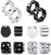 Adramata 6 Pairs Stainless Steel Magnetic Stud Earrings for Men Women Clip On Hoop Huggie Non Pierced Earrings Set