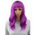 BERON 16  Womens Short Curly Wavy Wig with Bangs Synthetic Hair Party Wigs Wig Cap Included  Dark Purple