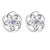 YFN Sterling Silver Flower Cz Stud Earrings Jewelry for Women Girl kid Ear Stud  Purple Flower Stud Earrings
