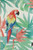Rainforest Parrots Vinyl Flannel Back Tablecloth  52  x 90  Oblong