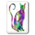 3dRose lsp 220867 1 Pretty Rainbow Colored Cat Single Toggle Switch