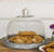 Industrial Glass Steel Medium Desert Cloche Dessert Cake Cover Display with Base