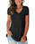 Women s Tunic Tops Blouse Basic V Neck Short Sleeve T Shirts Summer Casual Tops