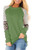 Womens Leopard Print Tops Casual Long Sleeve Raglan T Shirts Loose Striped Cheetah Print Tunic Shirt Green S