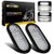 Partsam 2x Waterproof 6" Oval White Stop Turn Tail Reverse Lights 30 LED w/Flush Mount