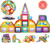 Magnetic Blocks,Magnetic Tiles Building Blocks Set for Kids Toddler Educational Toys 128pcs