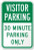Unoopler Visitor Parking 30 Minute Parking Only Sign  16  x 12