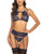 Avidlove Lace Lingerie for Women Lace Teddy Babydoll Set Bodysuit Nightwear Outfit with Garter Navy Blue L