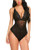 Avidlove Women Sna p Crotch Lingerie Deep V Lace Teddy Bodysuit One Piece Babydoll Black XXL
