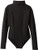 Capezio Big Girls  Team Basic Turtleneck Long Sleeve Leotard with Snaps  Black  Medium