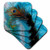 3dRose cst 60467 1 Abstract Peacock Feather Li Soft Coasters  Set of 4