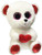 Ty Beanie Boos Cuddly Bear with Heart Medium Size Plush   9