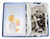 First Communion Gift Set Black Prayer Bead Rosary with Holy Card 24 Inch